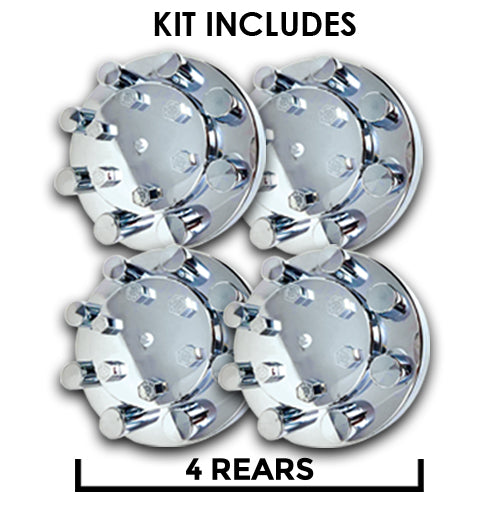 REAR AXLE COVER KIT W/TOP HAT NUT COVERS (0AC-03-TR4)