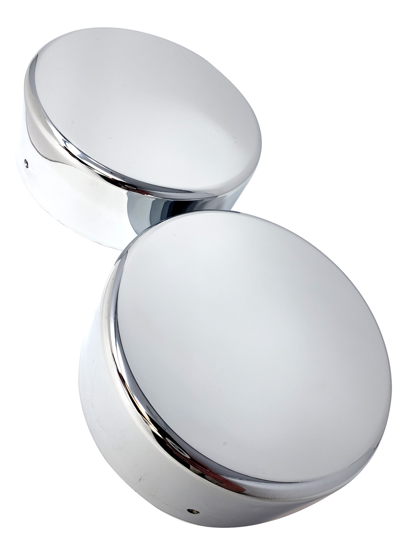 CHROME PLATED BILLET ALUMINUM KW FUEL CAP COVER (PACK OF 2) (CFCC-1)