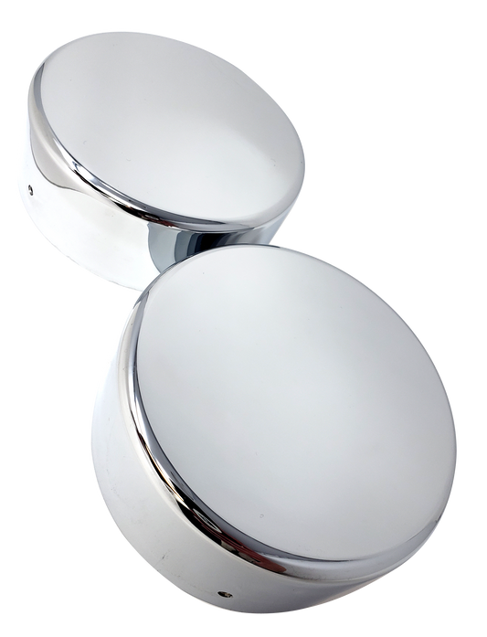 CHROME PLATED BILLET ALUMINUM KW FUEL CAP COVER (PACK OF 2) (CFCC-1)